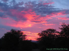 Sunset from camp.