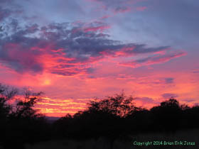 Sunset from camp.