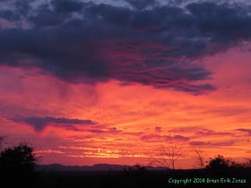 Sunset from camp.  Wow!