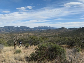 Jerry hiking on AZT Passage 2.