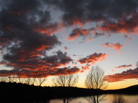 Sunset at Parker Canyon Lake after hiking AZT Passage 2.