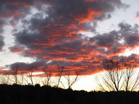 Sunset at Parker Canyon Lake after hiking AZT Passage 2.