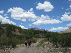 Cheetah and Shaun hiking along AZT Passage 4.