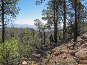 Jerry hiking along AZT Passage 4.