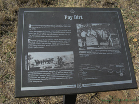 Informational sign about mining history in the area.