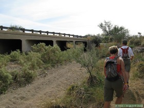 Passage 7 of the Arizona Trail going under Highway 83