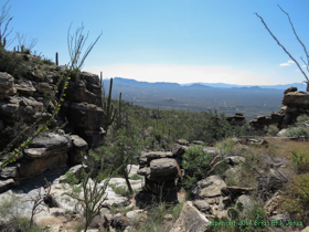 Looking down into the valley.