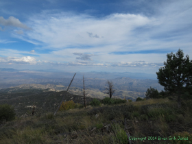 There are great views from the top of the mountain.