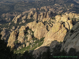 A low fall sun makes the granite glow.