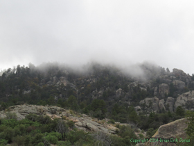 Heavy clouds started chasing us down the mountain on the third day.