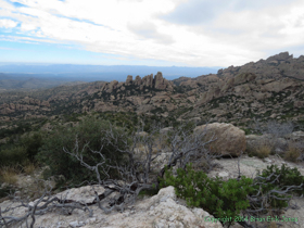 The rocky north flank of the Rincon Mountains.