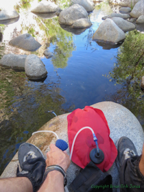 Filtering water near Hutch's Pool.