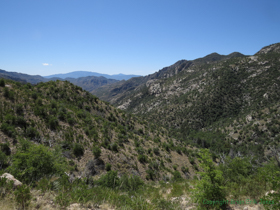 View to the Rincon Mountains in the far distance.