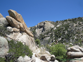 The trail winds up through some beautiful territory.