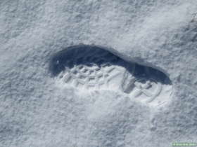 An unusual type of boot track for Passage 14 of the Arizona Trail.