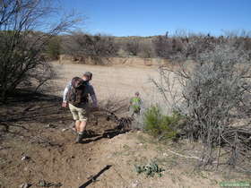 Jerry and Shaun at Camp Grant Wash along AZT Passage 14.