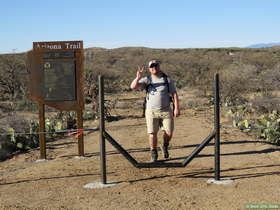 Shaun finishing AZT Passage 14.