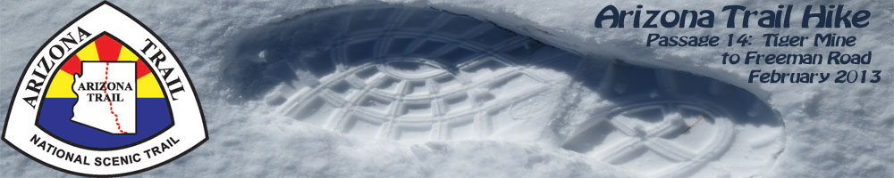 Arizona Trail Passage 14 Day Hikes - February 2013