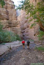 Brad and Brian D. hiking in Hell Hole Canyon