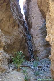 Patricia, Mindy and Brad exploring a slot canyon tributary in Hell Hole Canyon