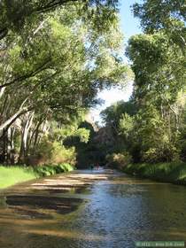 Mindy and Brad hiking in Aravaipa Canyon