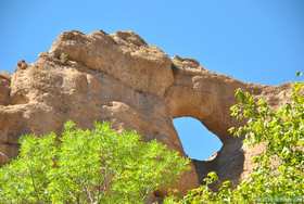 A hole in the rock in Hell Hole Canyon.