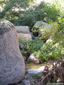 Boulder field at the confluence of Virgus Canyon and Aravaipa Canyon