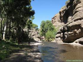 Brad, Mindy and Marisa hiking in Aravaipa Canyon
