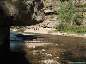 Brad, Mindy and Marisa hiking in Aravaipa Canyon