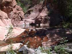 A beautiful large (and rather deep) pool on Hannah Creek