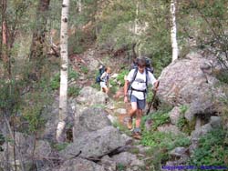 Brad and Lori making their way up the mountain.