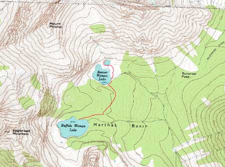 Map showing route for day 6.