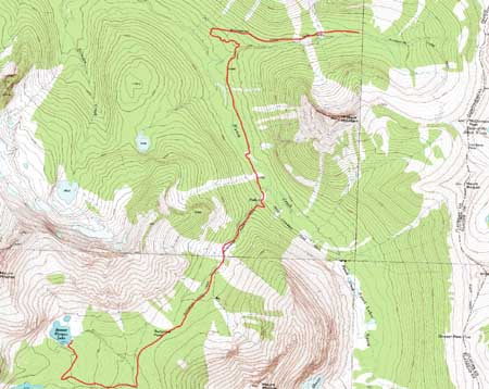 Map showing route for day 6.