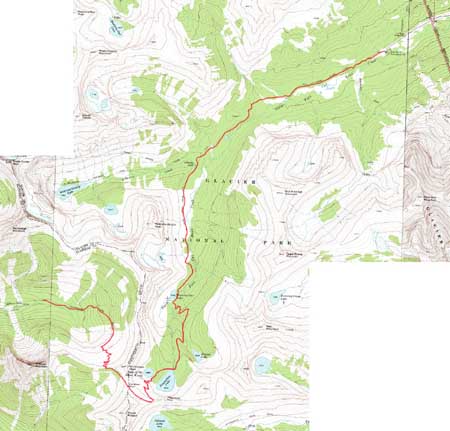 Map showing route for day 6.