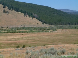Looking down on the Nez Perce camp from the Visitors Center.