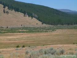 Looking down on the Nez Perce camp from the Visitors Center.