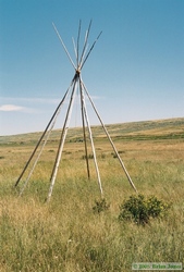 The Nez Perce camp at the Big Horn River.