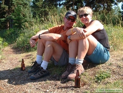 Jerry and Andrea by Bowman Lake.