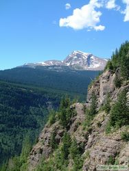 Heavens Peak from a viewpoint along the Going to the Sun Road.