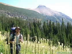 Here I am in front of Rising Wolf Mountain.