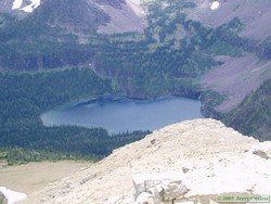 Looking down on Buffalo Woman Lake.