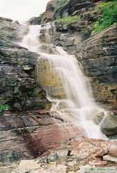 The large waterfall at Beaver Woman Lake.