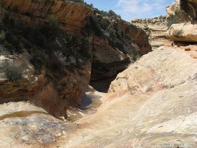 Our first pour off, in Bullet Canyon, turned out to be icy, making the descent a little more interesting.