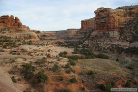 View from the upper level of Jailhouse Ruin in Bullet Canyon.