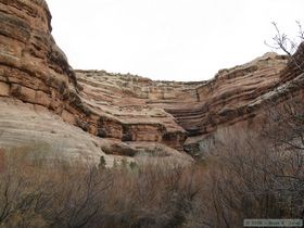 Hiking up Grand Gulch.