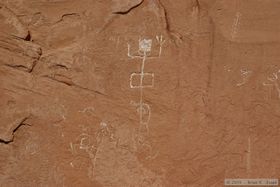 Petroglyphs at an un-named ruin in Grand Gulch.