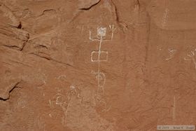 Petroglyphs at an un-named ruin in Grand Gulch.