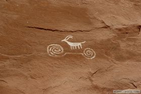 Pictograph at an un-named ruin in Grand Gulch.