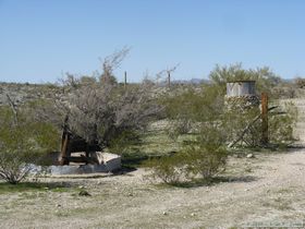 An old water tank where Jerry and I started our backpacking trip..