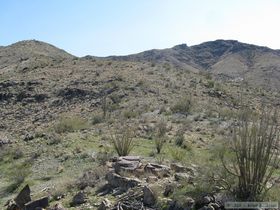 Our goal for the day was somewhere up that mountain.